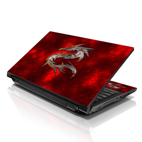 LSS 15.6 & 17.3 Inches Laptop Notebook Skin Sticker Decal - Red Dragon - Picture 1 of 2